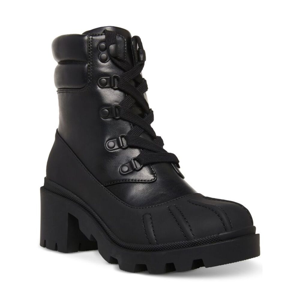 Women's Black Lace-Up Ankle Boots